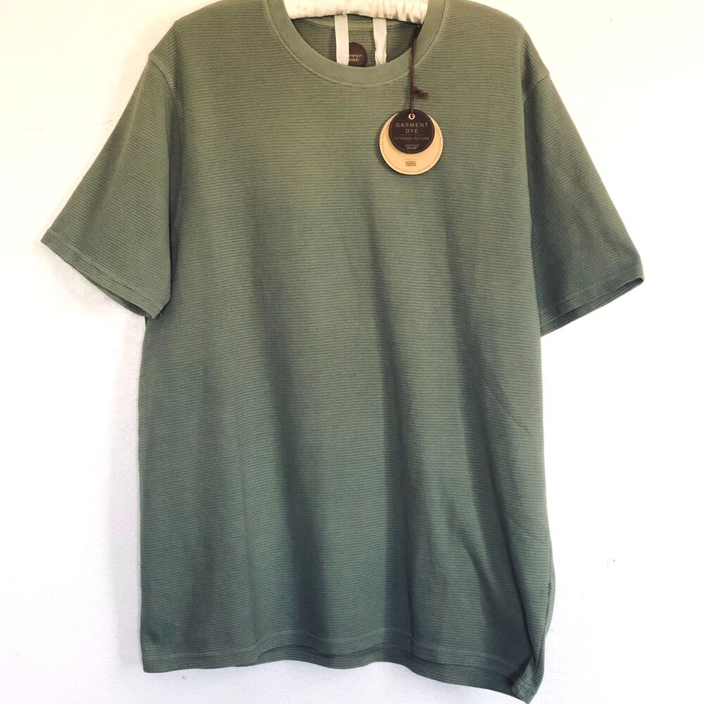 NWT Common People Ottoman GD Tee Shirt Sage Green Men's Size Lrg Retails $75